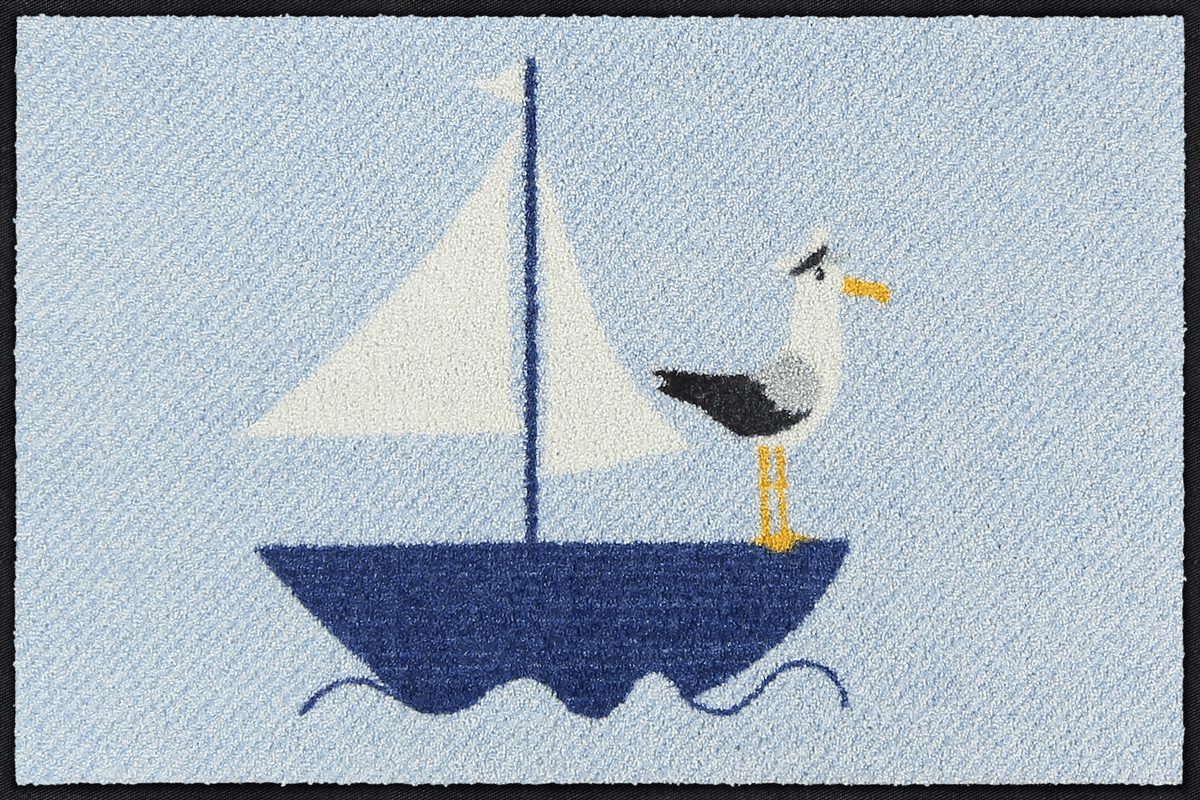 Fußmatte 50x75 Captain Jonas blau