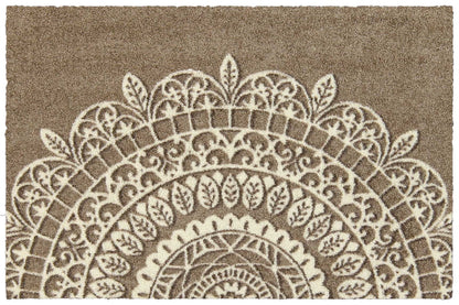 Fußmatte 50 x 75 cm Elena taupe beige randlos
