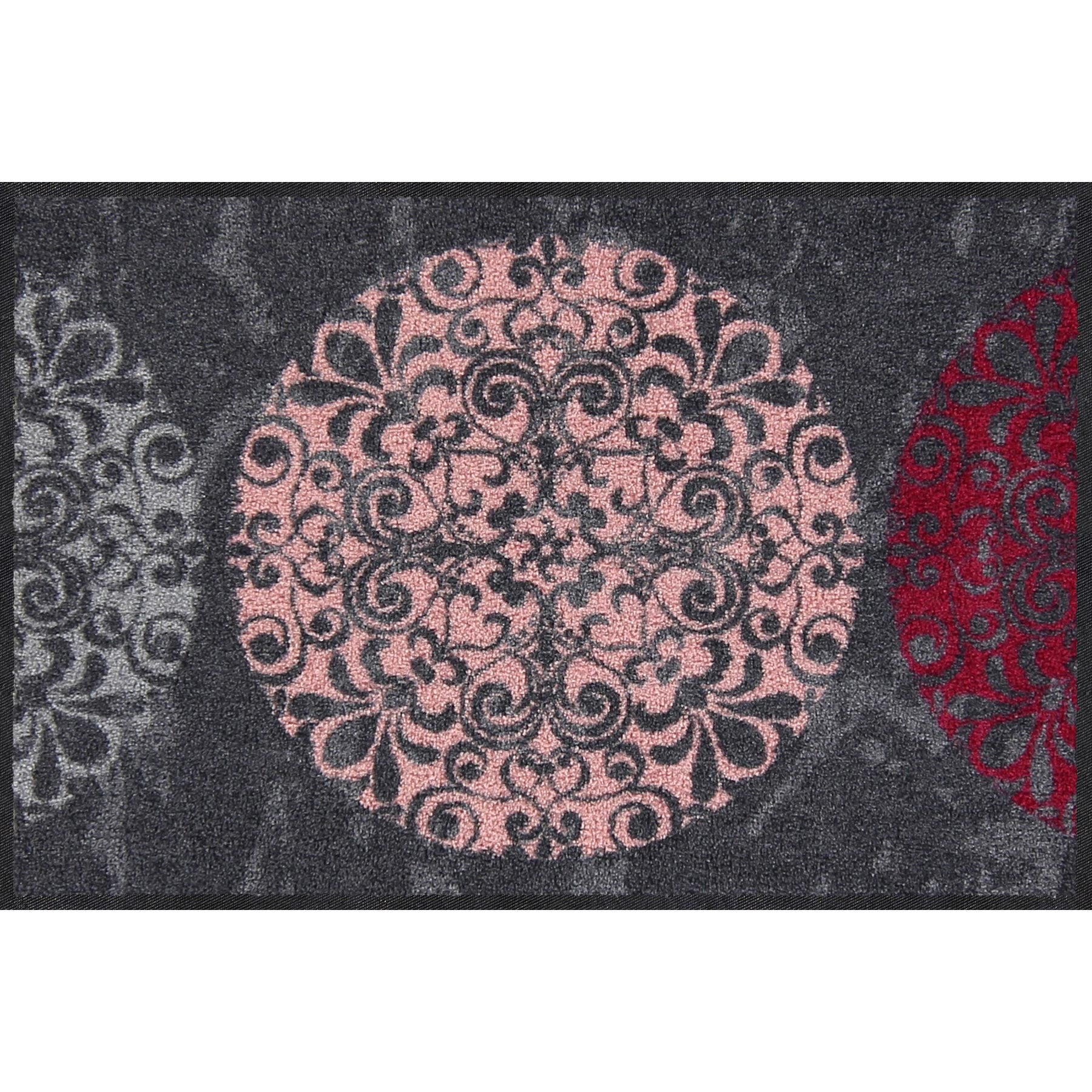 Fußmatte 50 x 75 cm Fliesenkreise berry lila