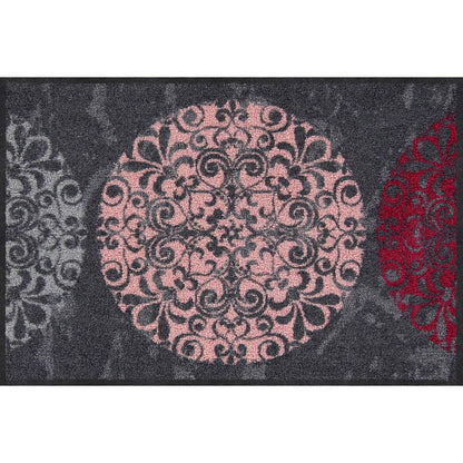 Fußmatte 50 x 75 cm Fliesenkreise berry lila