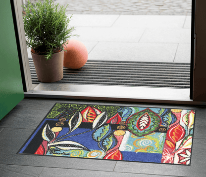 Fußmatte 50x75 Foglie nel vento blau