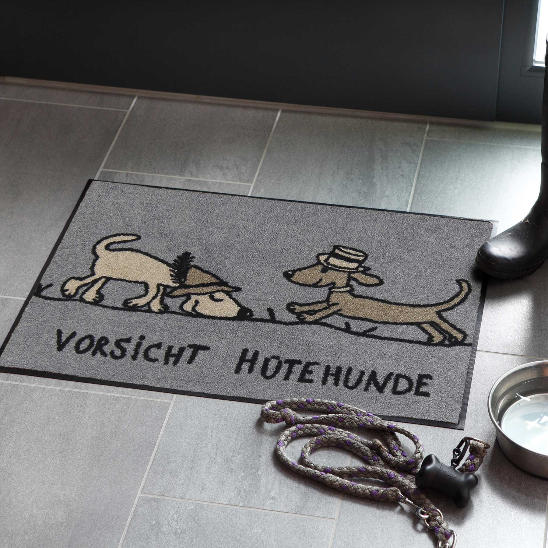 Fußmatte 50x75 Hütehunde grau