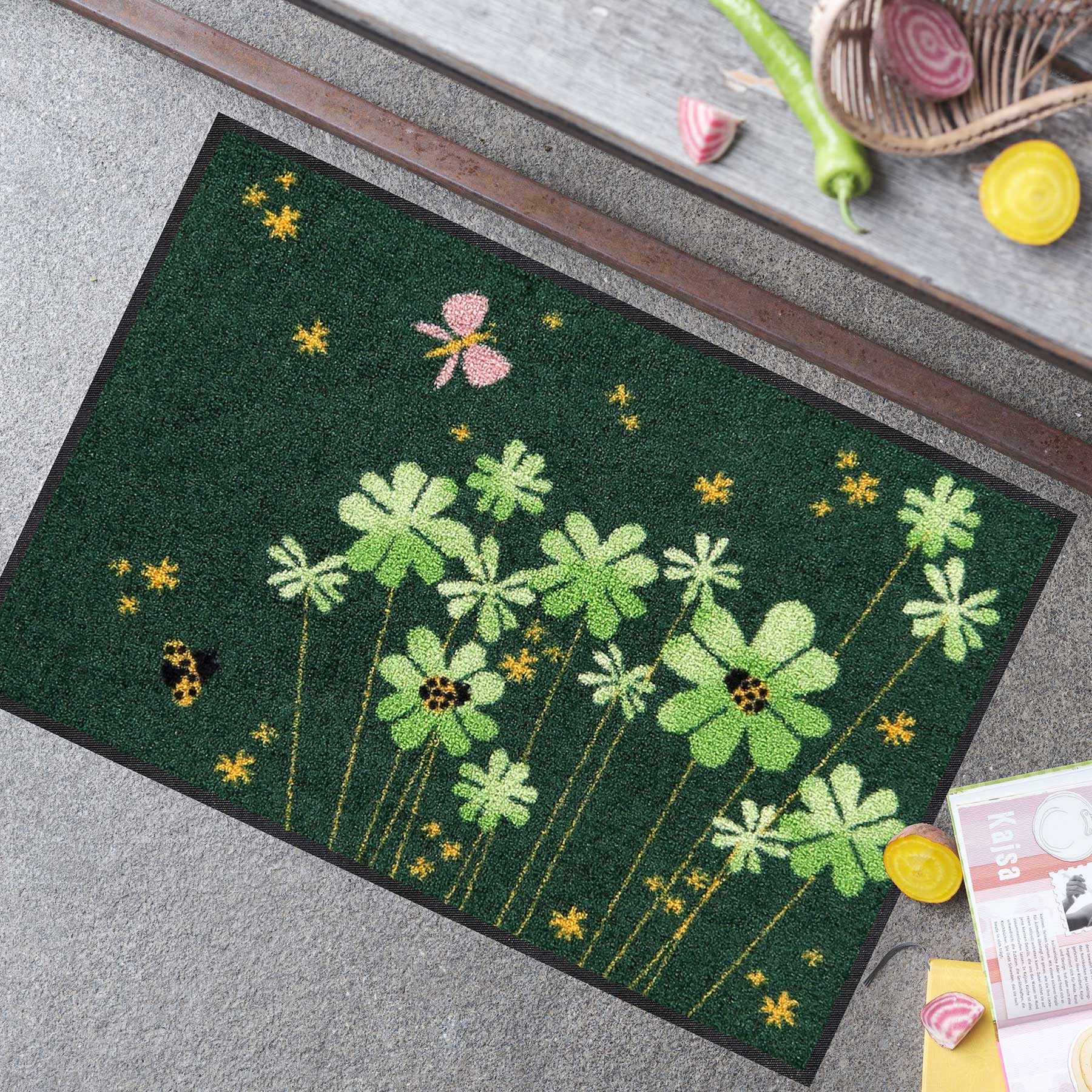 Fußmatte 50x75 Lucky Time grün