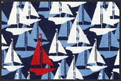 Fußmatte 50x75 Sail Boats blau
