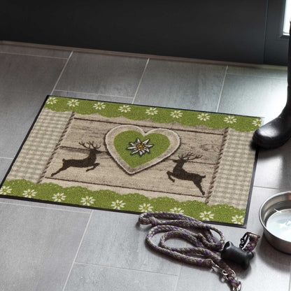 Fußmatte 50x75 Stag Heart grün
