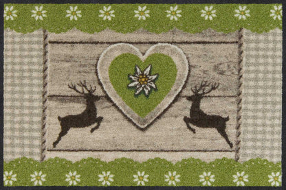 Fußmatte 50x75 Stag Heart grün