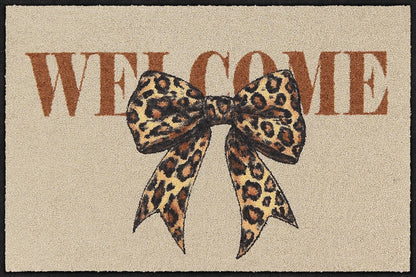 Fußmatte 50x75 Welcome Ribbon braun