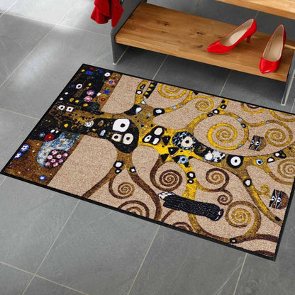 Fußmatte 75x120 Klimt Lebensbaum beige
