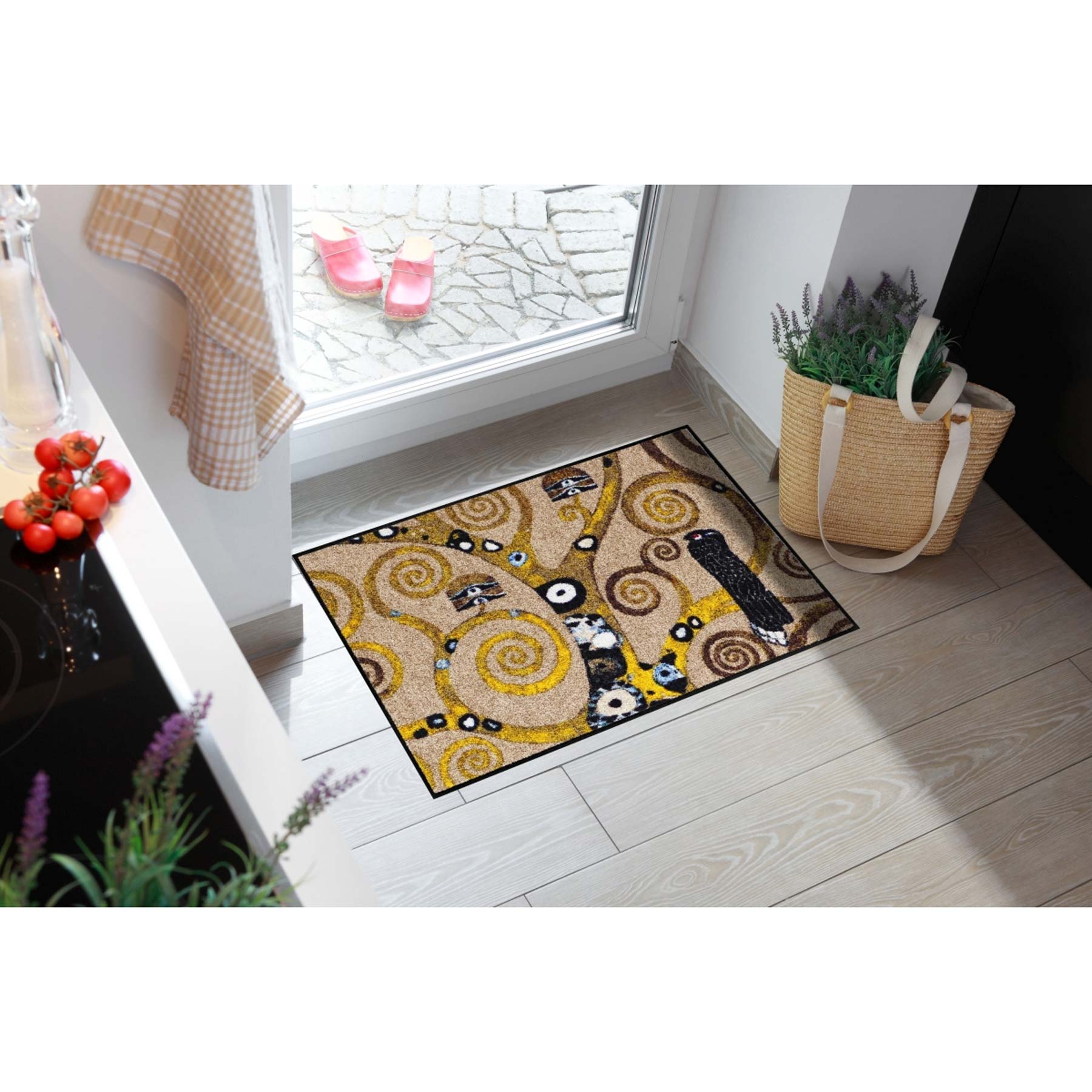 Fußmatte 50x75 Klimt Lebensbaum beige