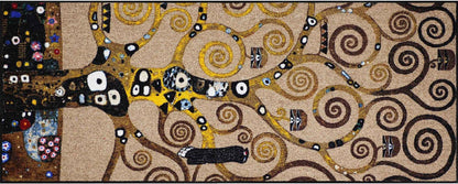 Teppichläufer 75x190 Klimt Lebensbaum beige