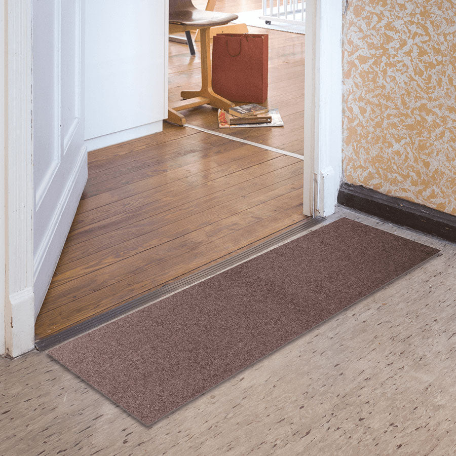 Läufer klein 30x100 Uni Nougat braun