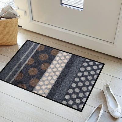 Fußmatte 50x75 Glamour Dots Grau grau