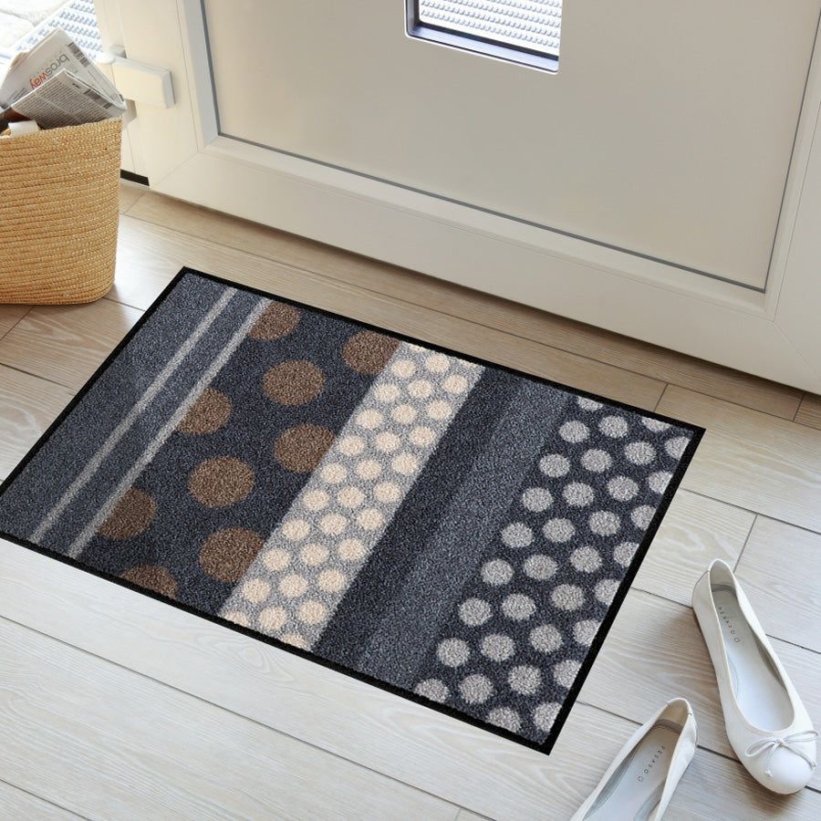 Fußmatte 50x75 Glamour Dots Grau grau
