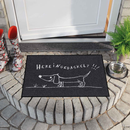 Fußmatte 50x75 Hereingedackelt grau