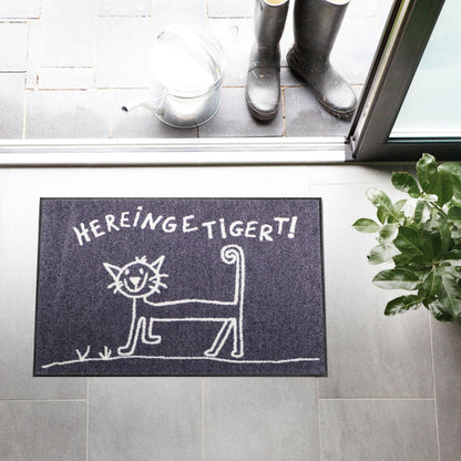 Fußmatte 50x75 Hereingetigert grau