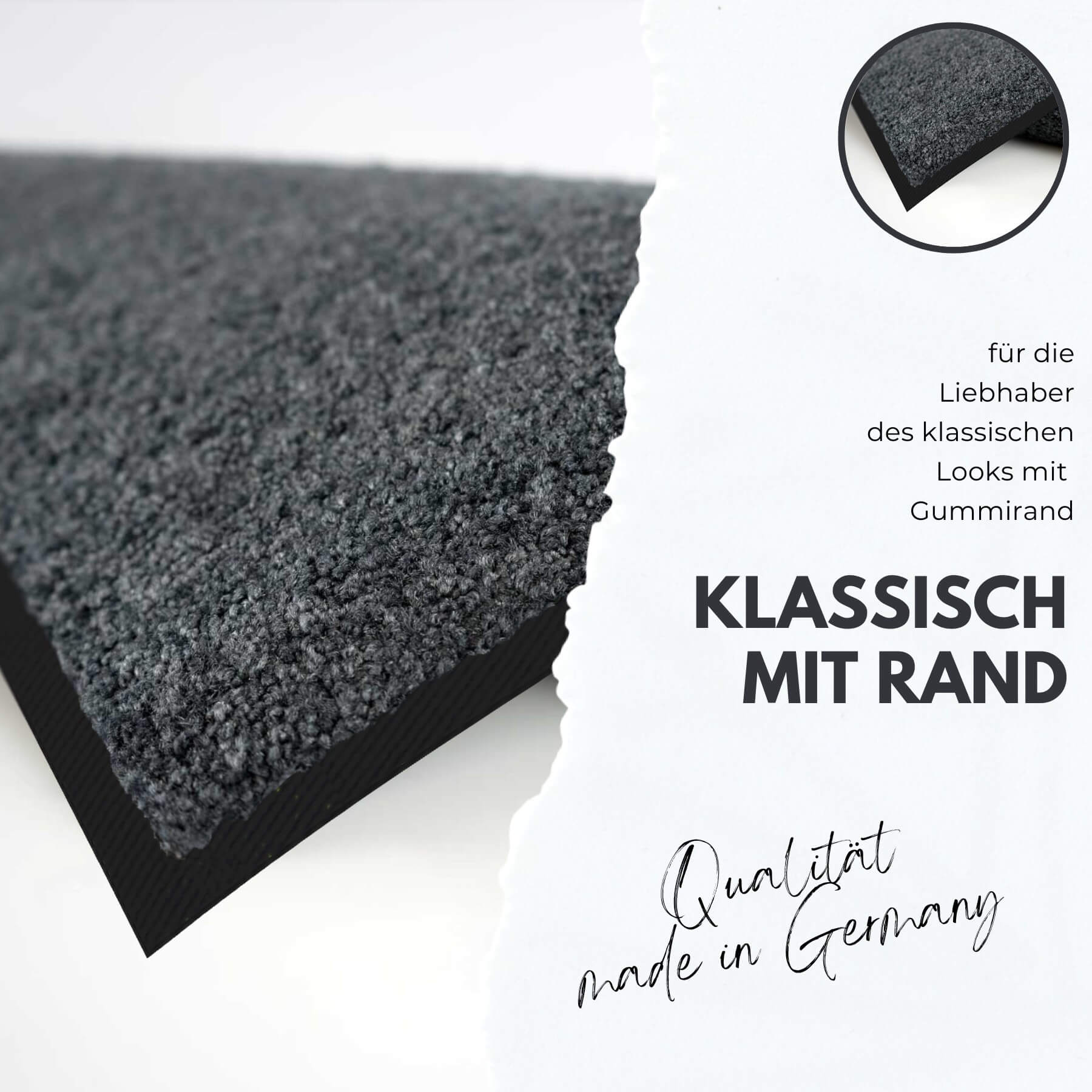 Fußmatte 60x85 Uni Silbergrau