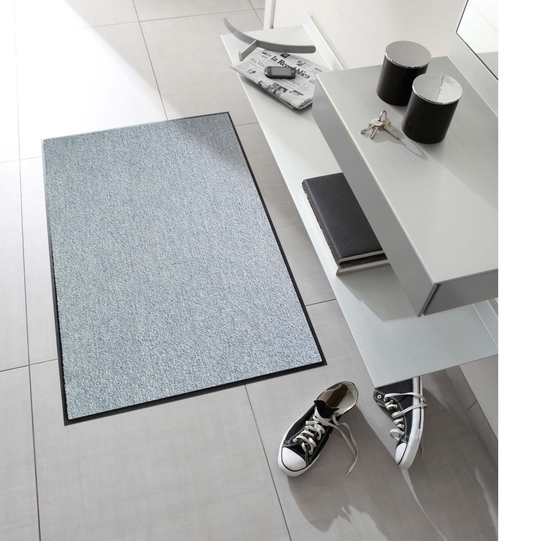 Fußmatte 75x120 Uni Silbergrau