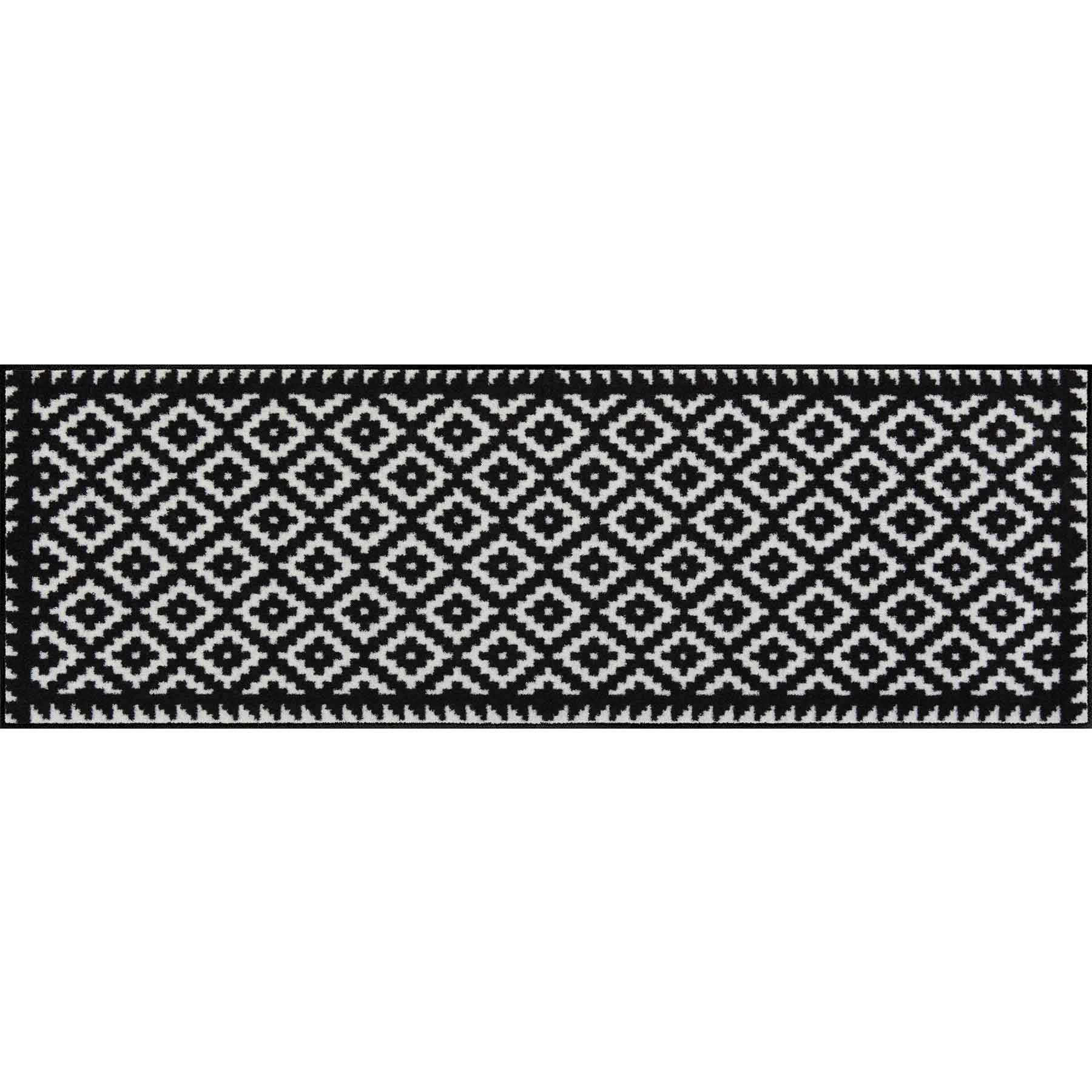 Teppichläufer 60x180 Tabuk Black & White schwarz