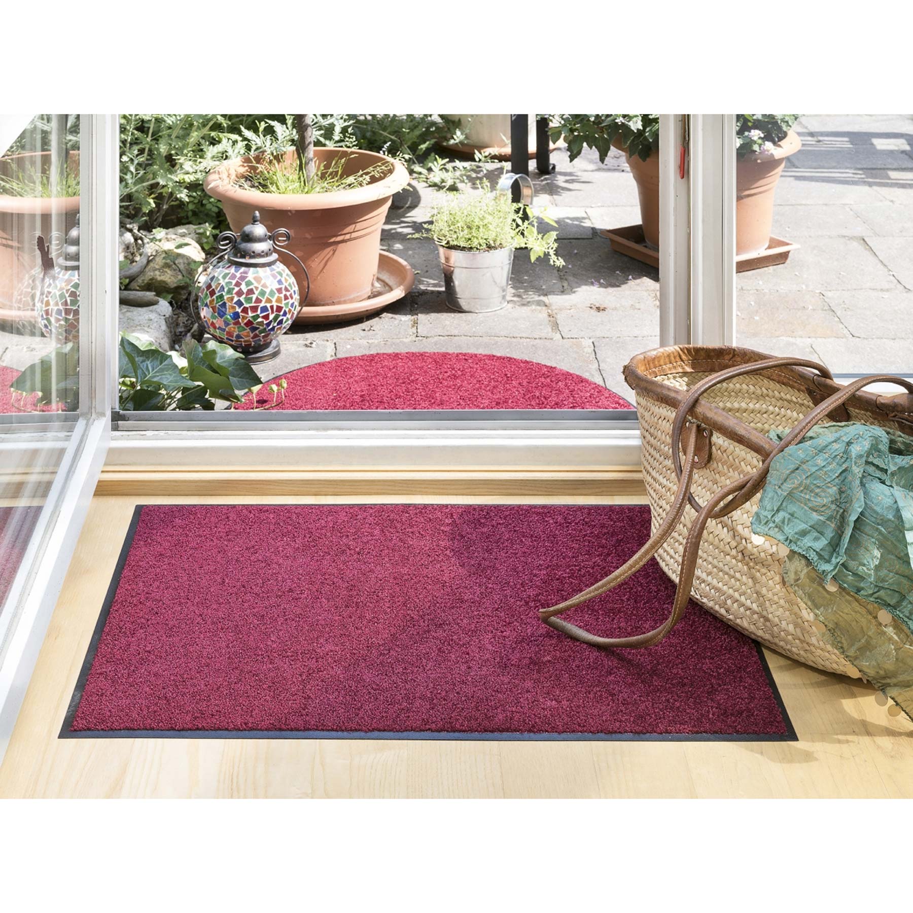 Fußmatte 60x85 Uni Weinrot