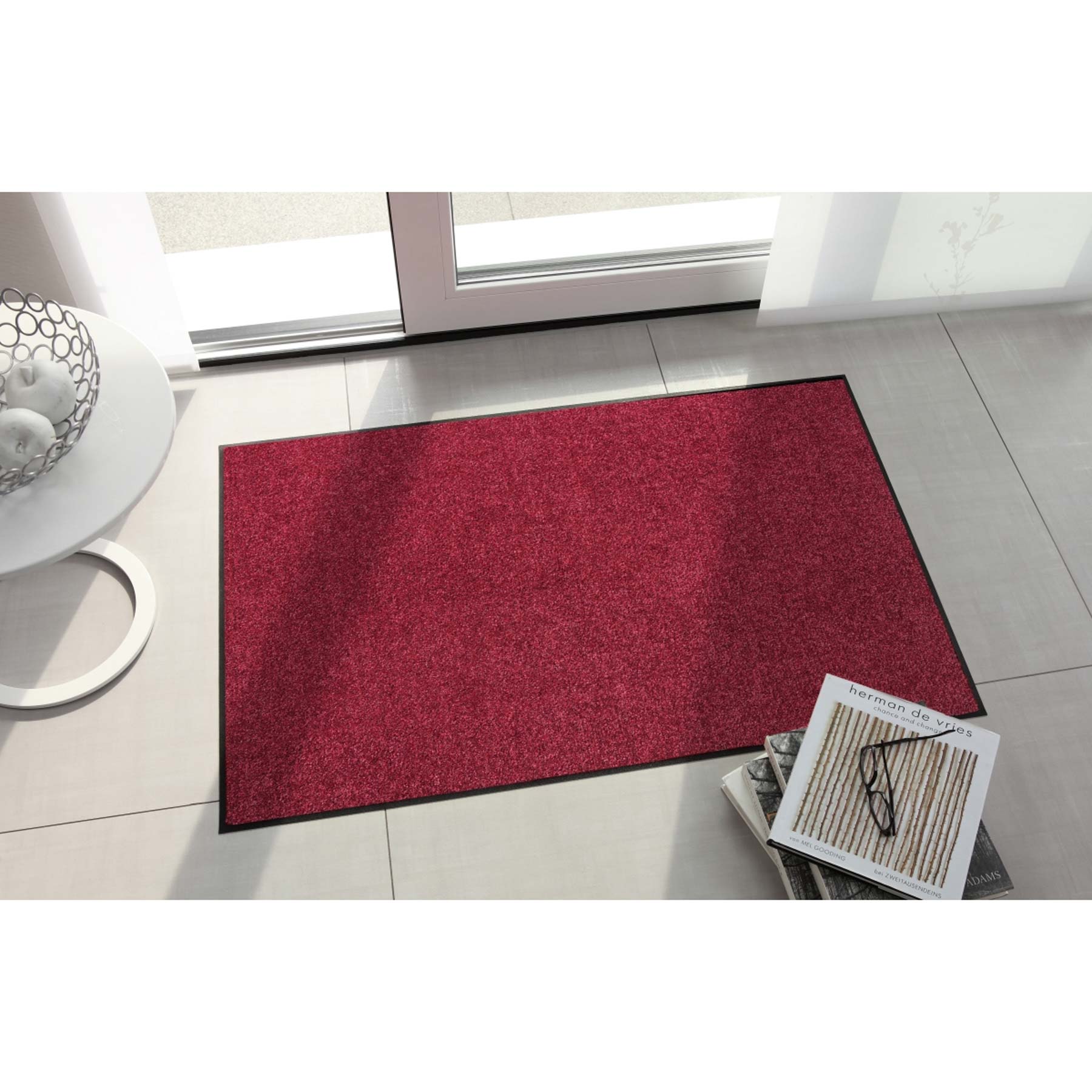 Fußmatte 75x120 Uni Weinrot