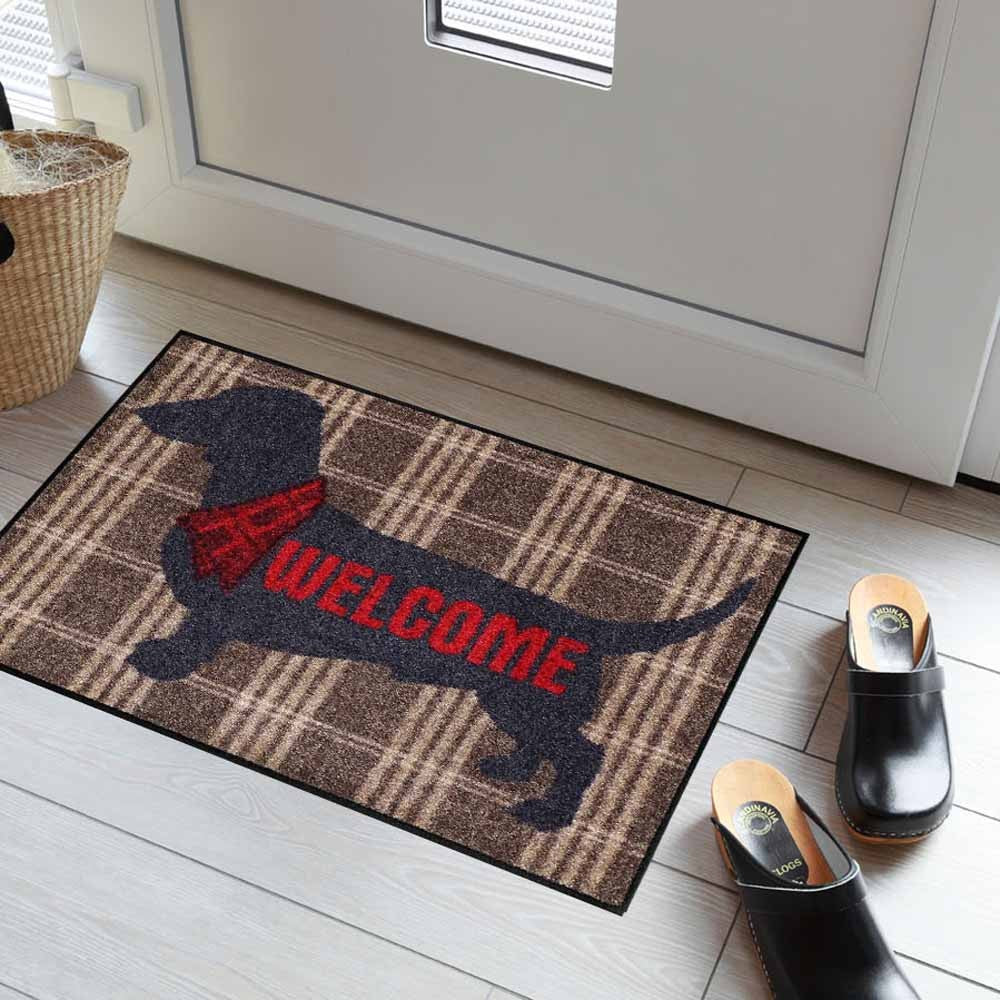 Fußmatte 50x75 Welcome Dog beige