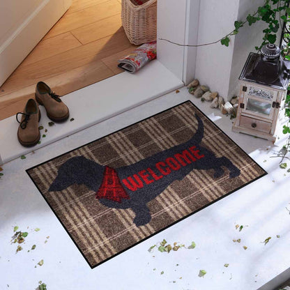 Fußmatte 50x75 Welcome Dog beige