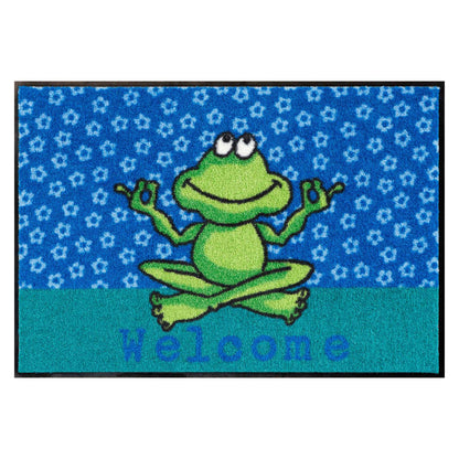 Fußmatte 50x75 Yoga Frosch grün