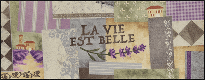 Teppichläufer 75x190 La vie est belle lila