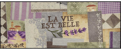 Teppichläufer 75x190 La vie est belle lila