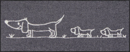 Fußabtreter klein 30x75 Hereingedackelt anthrazit