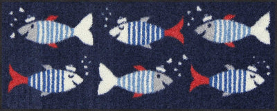 Fußabtreter klein 30x75 Sailor Fish blau