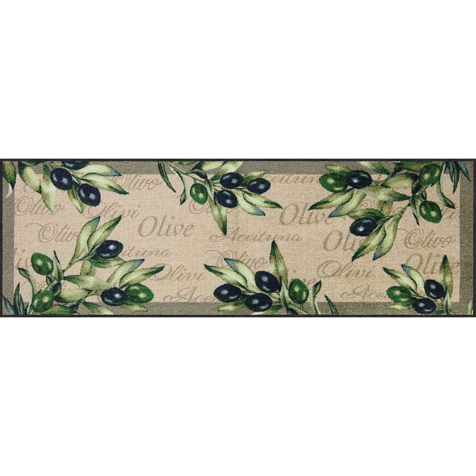 Teppichläufer 60x180 Olive Olivo Sauberlaufmatte beige