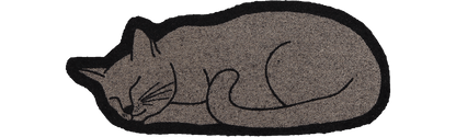 Fußabtreter klein 30x75 Shape Cat grau
