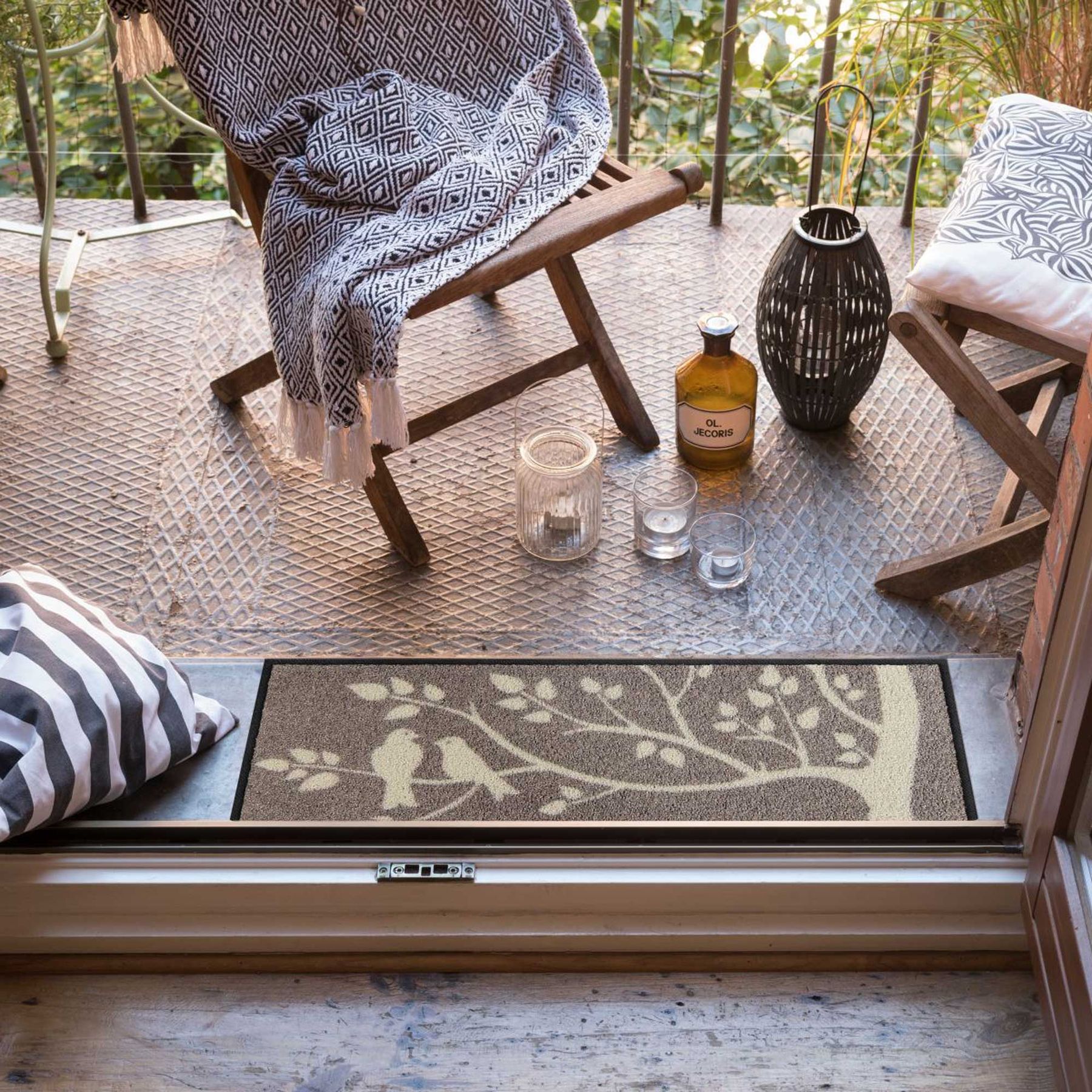 Fußabtreter klein 30x75 Skandi Birds taupe