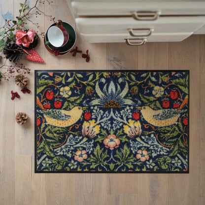 Fußmatte 50x75 Strawberry Thief blue