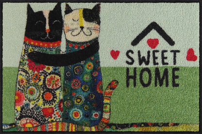 Fußmatte 50x75 Sweet Cats grün