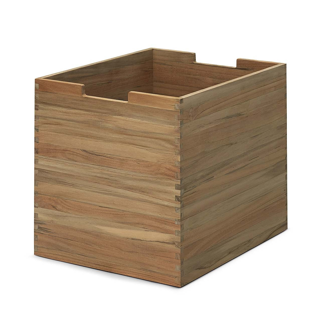 Cutter Box groß mit Rollen Teak S1920420