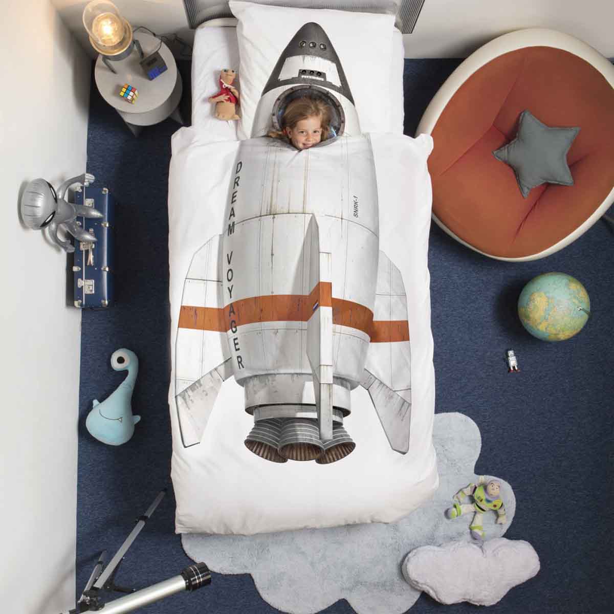 Snurk Bettwäsche Rocket Rakete 135 x 200 cm 100% Baumwolle