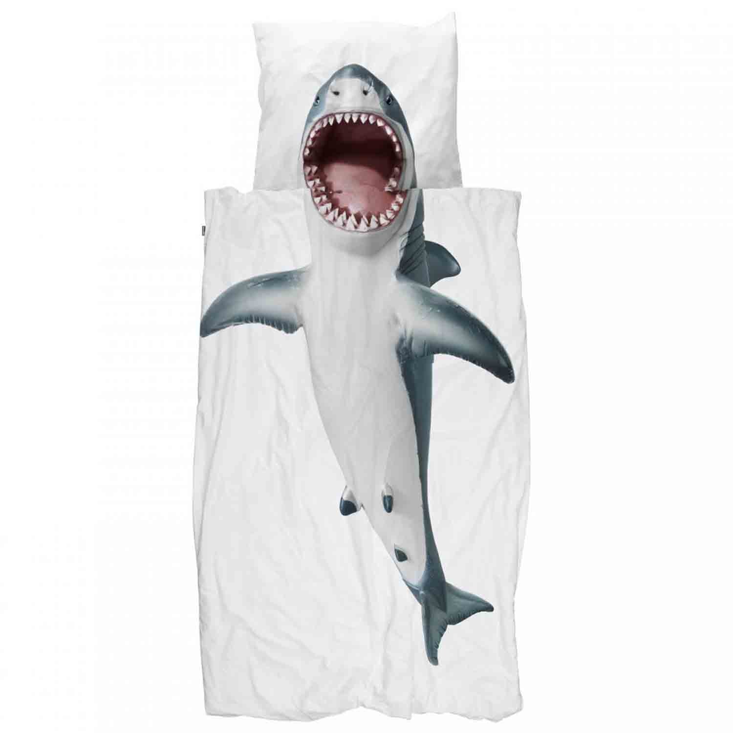 Sei ein Hai - Kinder Bettwäsche-Set Shark - Schwimme Nachts durch die Weltmeere