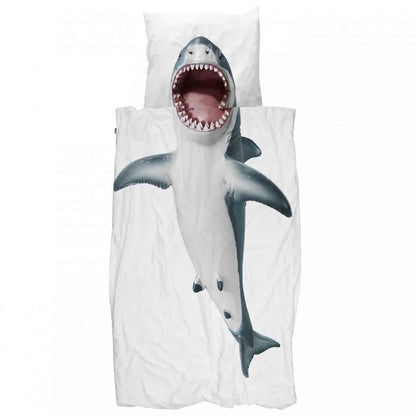 Sei ein Hai - Kinder Bettwäsche-Set Shark - Schwimme Nachts durch die Weltmeere