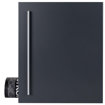 Standbriefkasten mit Zeitungsfach anthrazit (RAL 7016) SBox 110R-b Briefkasten mit Pfosten (einbetonieren) Rechtsanschlag
