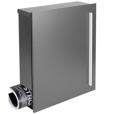 Standbriefkasten SBox 110b mit Zeitungsfach dunkelgrau