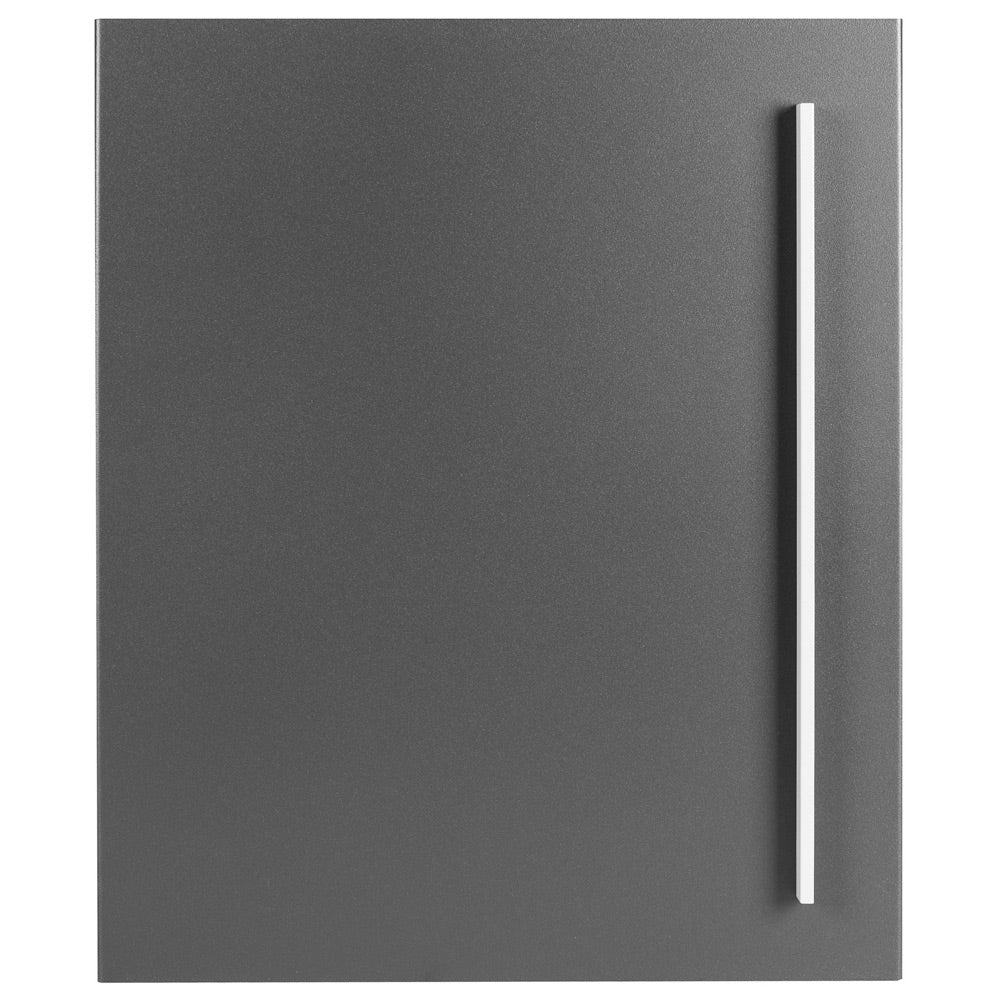 Standbriefkasten mit Zeitungsfach grau-aluminium (RAL 9007) SBox 110b Briefkasten mit Pfosten (einbetonieren)