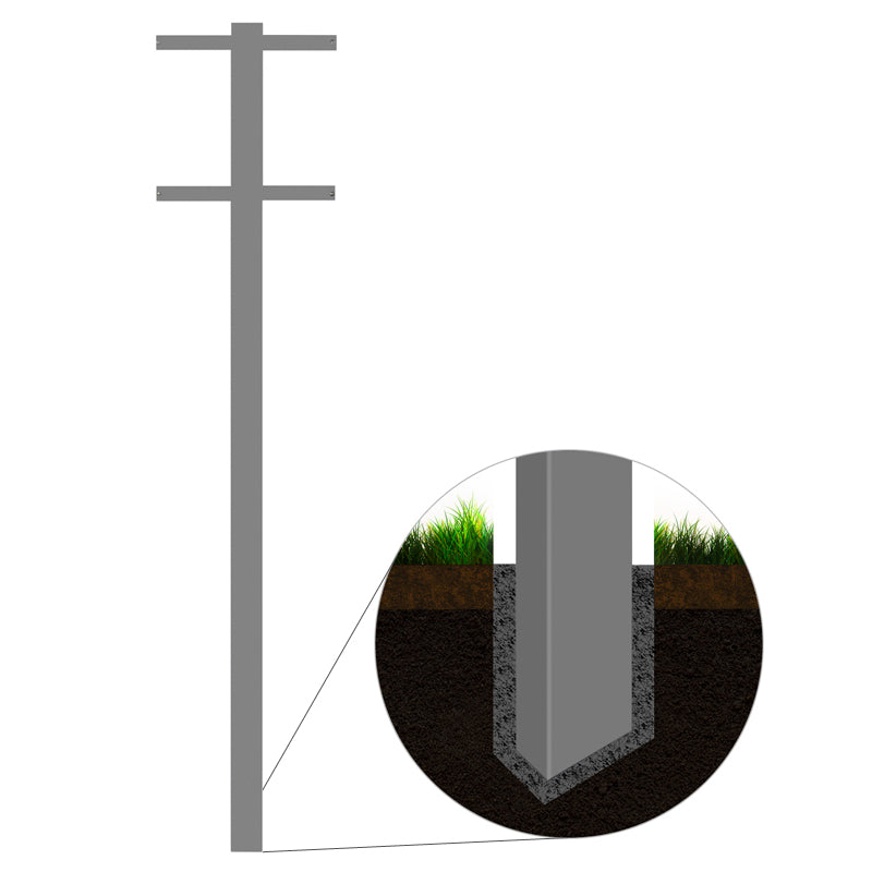 Standbriefkasten grau-aluminium (RAL 9007) SBox 111b (einbetonieren) mit Zeitungsfach