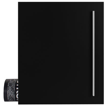 Standbriefkasten mit Zeitungsfach schwarz matt (RAL 9005) SBox 110b Briefkasten mit Pfosten (einbetonieren)