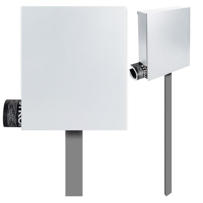 Standbriefkasten mit Zeitungsfach signal-weiss (RAL 9003) SBox 111b Briefkasten mit Pfosten (einbetonieren)