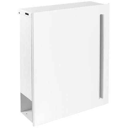 SBox 110b Standbriefkasten mit Zeitungsfach weiß (RAL 9003) Design-Briefkasten mit Fuß (einbetonieren) freistehend