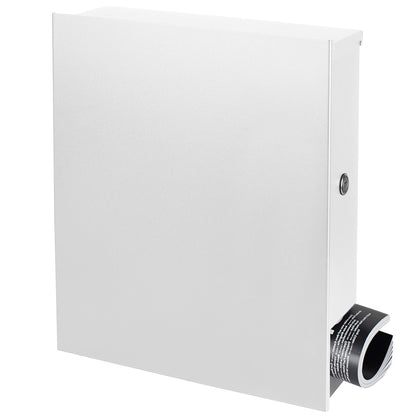 Standbriefkasten mit Zeitungsfach signal-weiss (RAL 9003) SBox 111b Briefkasten mit Pfosten (einbetonieren)