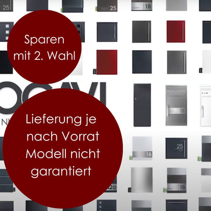 Stand-Briefkasten B-Ware mit optischen Mängeln | Modell je nach Verfügbarkeit