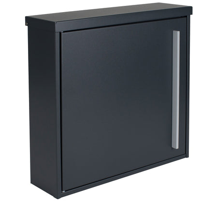 SBox 101b Standbriefkasten anthrazit (RAL 7016) Design-Postkasten freistehend mit Pfosten (betonieren)